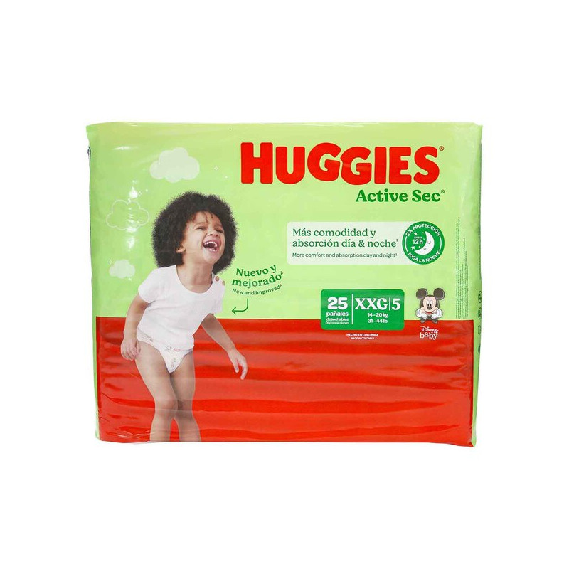 PAN.HUGGIES ACTIVE SEC ET.5 XXG 25 UNDS