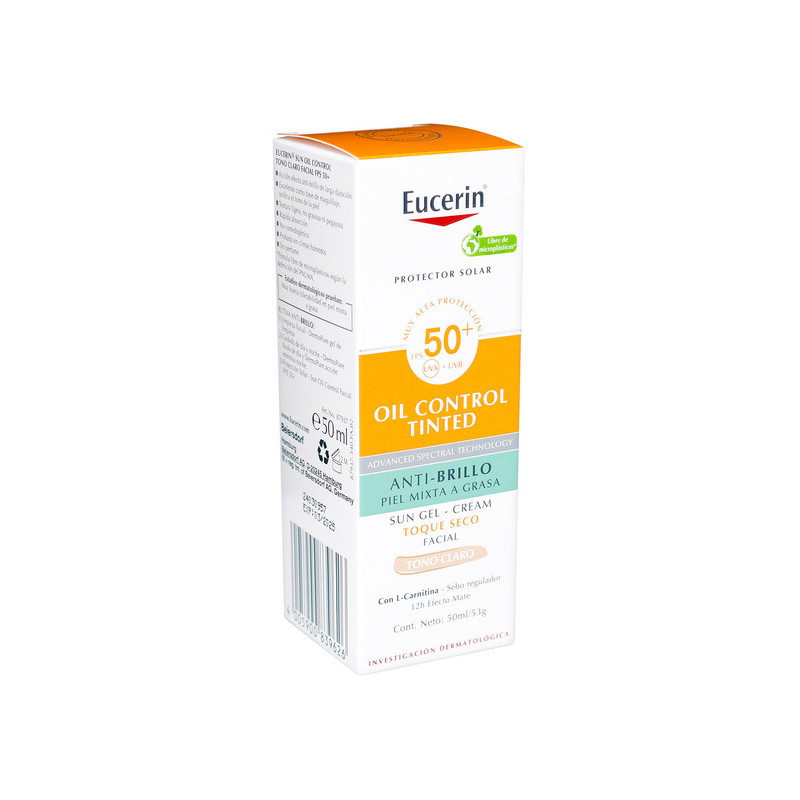 PROT.SOL.EUCERIN OIL SECO TONO CLA 50ML
