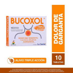BUCOXOL TRIPLE ACCION MIEL LIMON 10 TBS