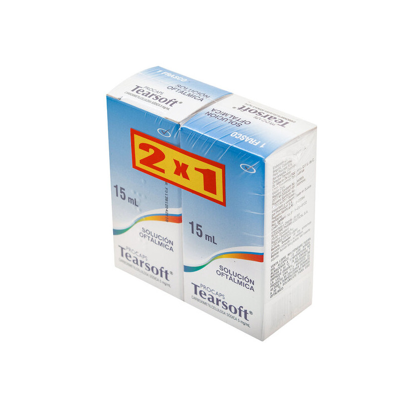 TEARSOFT SOLUCION OFTALMICA 15 ML 2X1