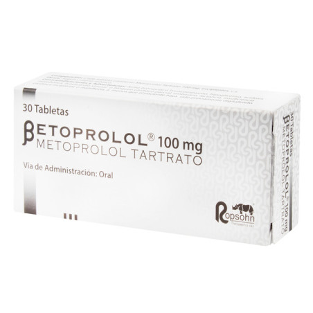 BETOPROLOL 100 MG 30 TABLETAS(M)24360