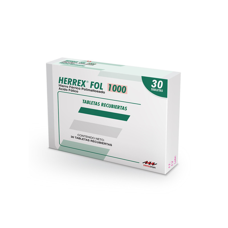 HERREX FOL 1000 MG 30 TBS (A)(3% )(PAE)