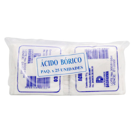 ACIDO BORICO 15 GR 25 SBS DROFARMA