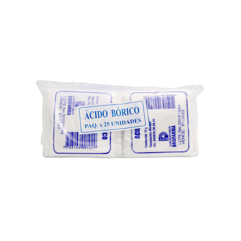 ACIDO BORICO 15 GR 25 SBS DROFARMA
