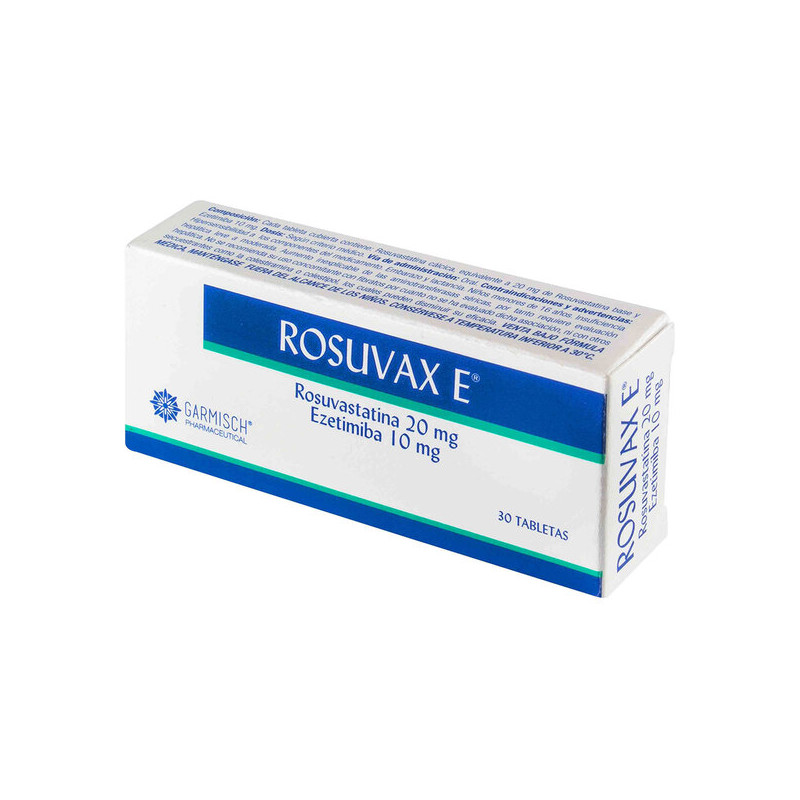 ROSUVAX E 20 MG 30 TABLETAS (PAE)                 