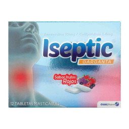 ( ) ISEPTIC FRUTOS ROJOS CAJA 12 TABLETAS             