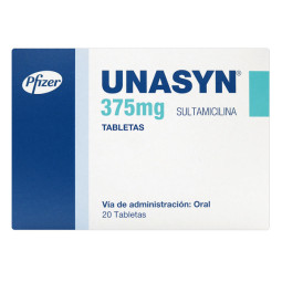 UNASYN 375 MG 20 TABLETAS (A)(3% )(PAE)