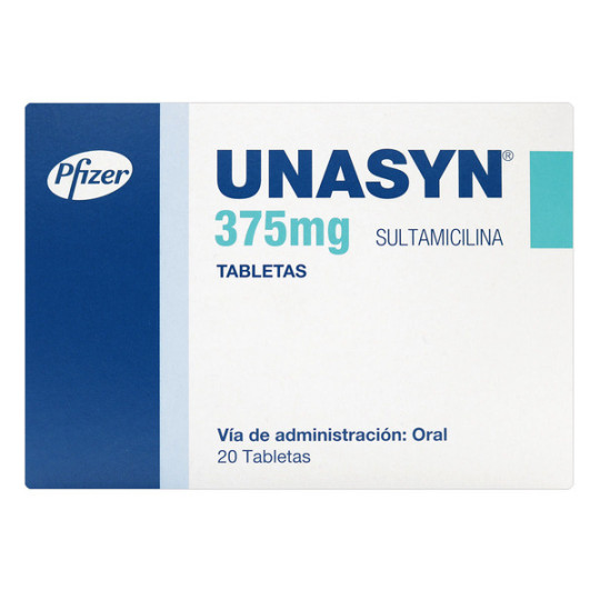 UNASYN 375 MG 20 TABLETAS (A)(3% )(PAE)