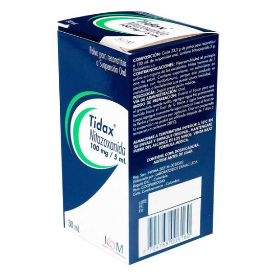( ) TIDAX 100 MG SUSPENSION 30 ML ICOM