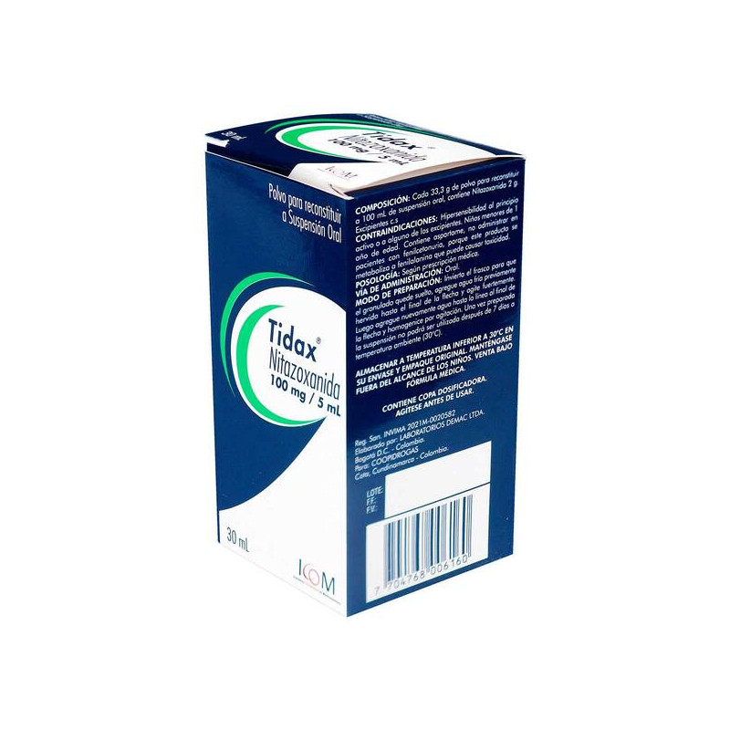 ( ) TIDAX 100 MG SUSPENSION 30 ML ICOM
