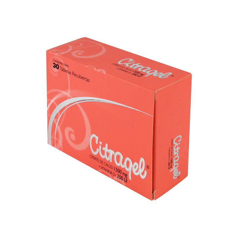 CITRAGEL 1500 MG/200 UI 30 TBS RECUBIER.
