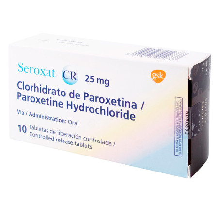 SEROXAT CR 25 MG 10 TABLETAS (3% )(PAE)           
