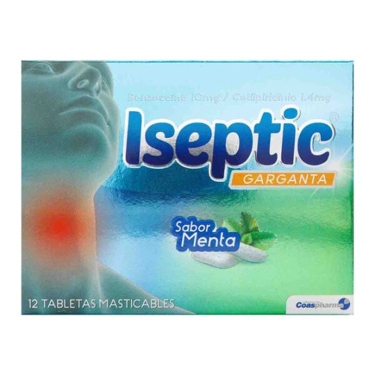 ( ) ISEPTIC MENTA CAJA 12 TABLETAS                    