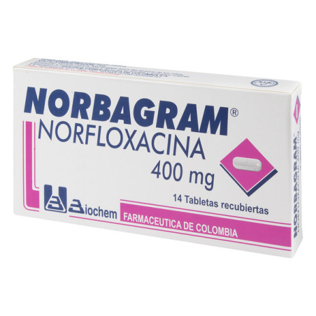 NORBAGRAM 400 MG 14 TBS