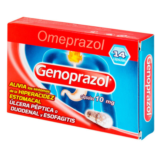 GENOPRAZOL 10 MG 14 CAPSULAS(SF)