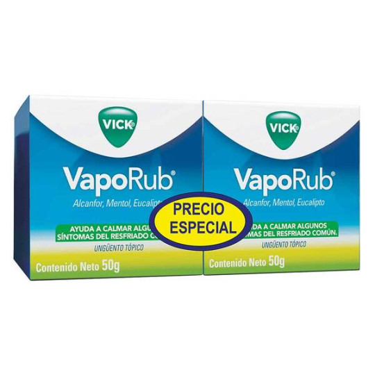 2 VICK VAPORUB 50 GRAMOS P.E.