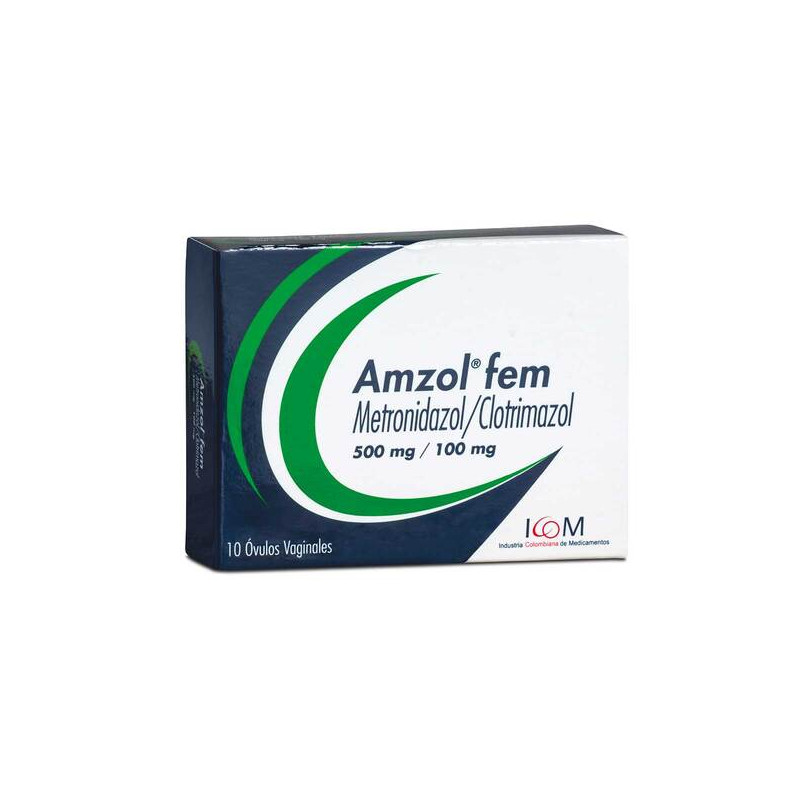 ( ) AMZOL FEM 500/100 MG 10 OVULOS ICOM