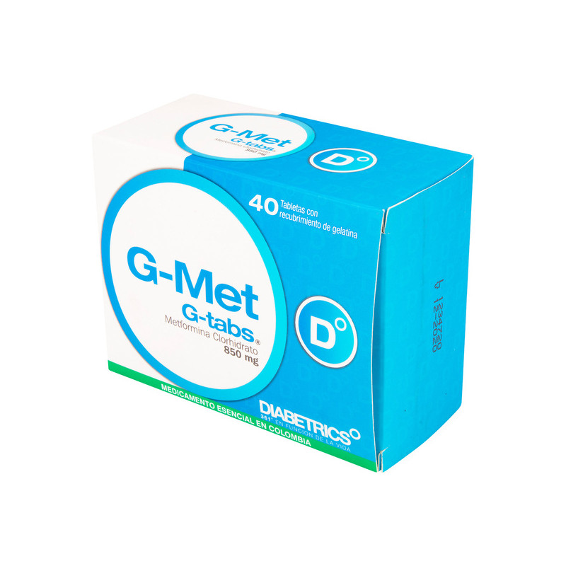 G MET TABS 850 MG 40 TABLETAS
