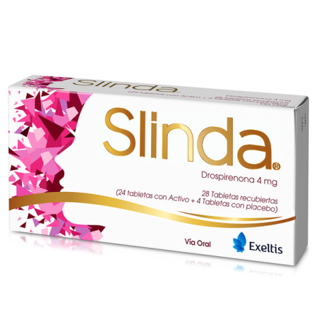 SLINDA DROSPIRENONA 4MG 28 TABLETAS