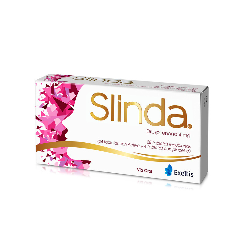 SLINDA DROSPIRENONA 4MG 28 TABLETAS