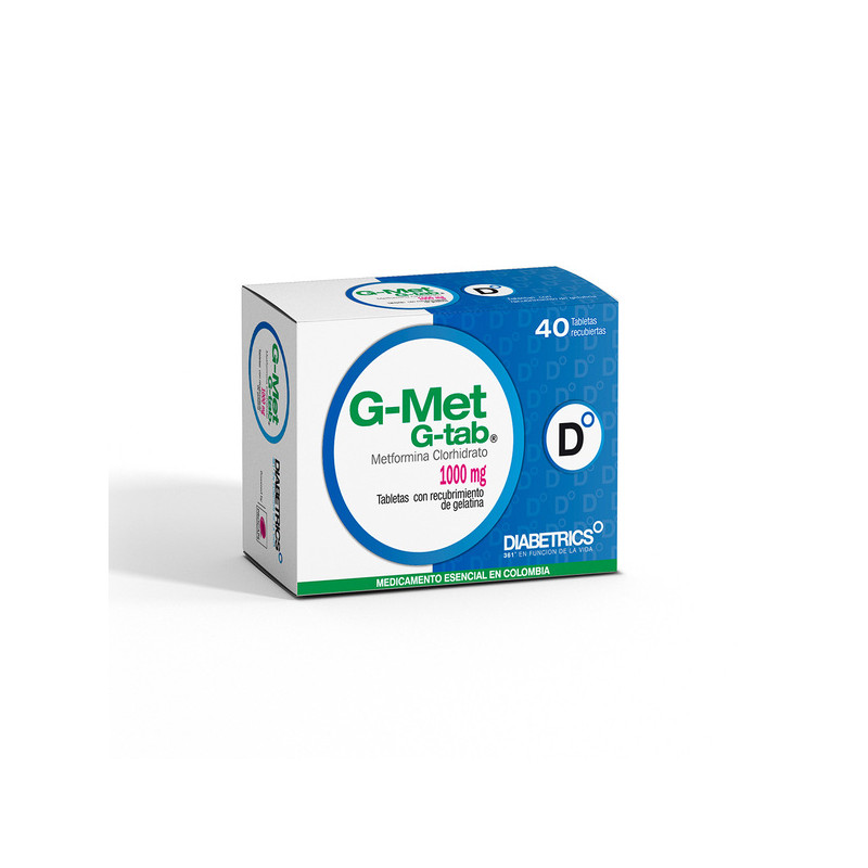 G MET TABS 1000 MG 40 TABLETAS