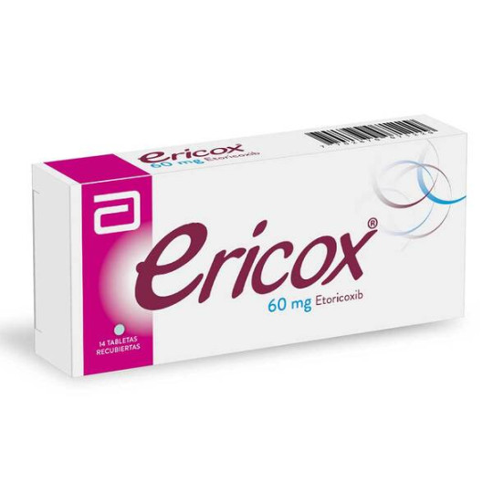 ERICOX 60 MG 14 TABLETAS(3% )(PAE)