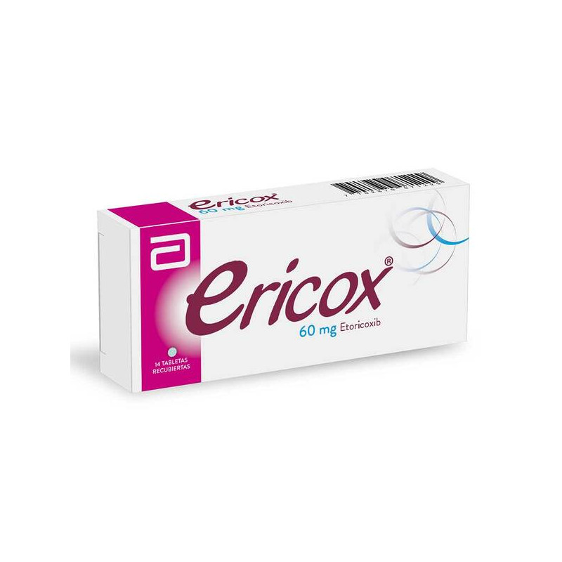 ERICOX 60 MG 14 TABLETAS(3% )(PAE)