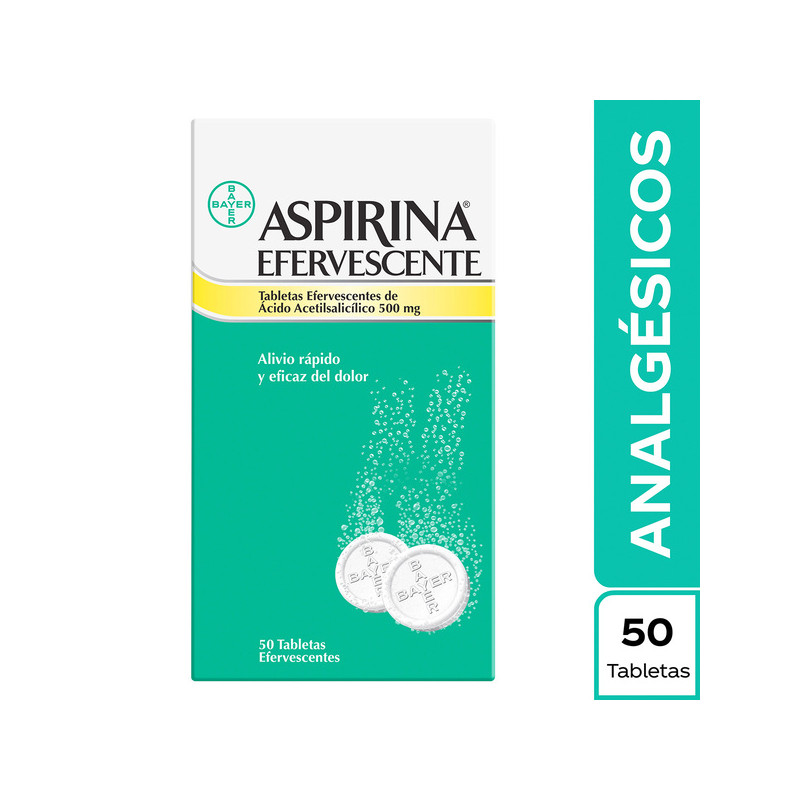 ASPIRINA EFERVESCENTE 500 MG 50 TABLETAS