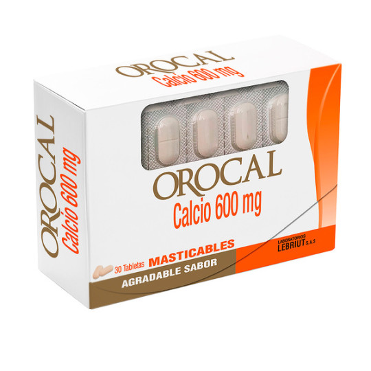 OROCAL 30 TABLETAS MASTICABLES LP