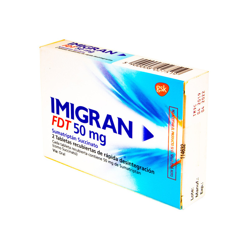 IMIGRAN FDT 50 MG 2 TABLETAS