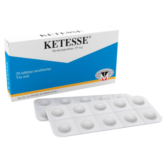 KETESSE 25 MG 20 COMPRIMIDOS (3% )