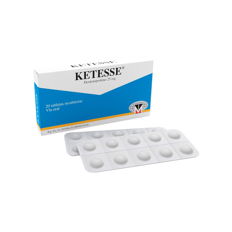 KETESSE 25 MG 20 COMPRIMIDOS (3% )