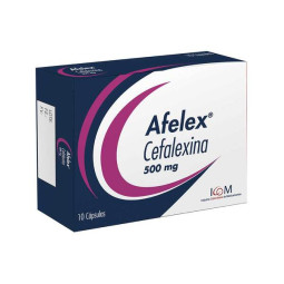 ( ) AFELEX 500 MG 10 CAPSULAS ICOM