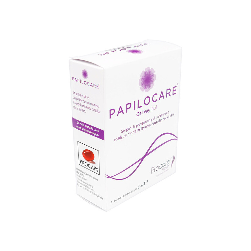 PAPILOCARE GEL VAGINAL 7 CANULAS 5 ML PC