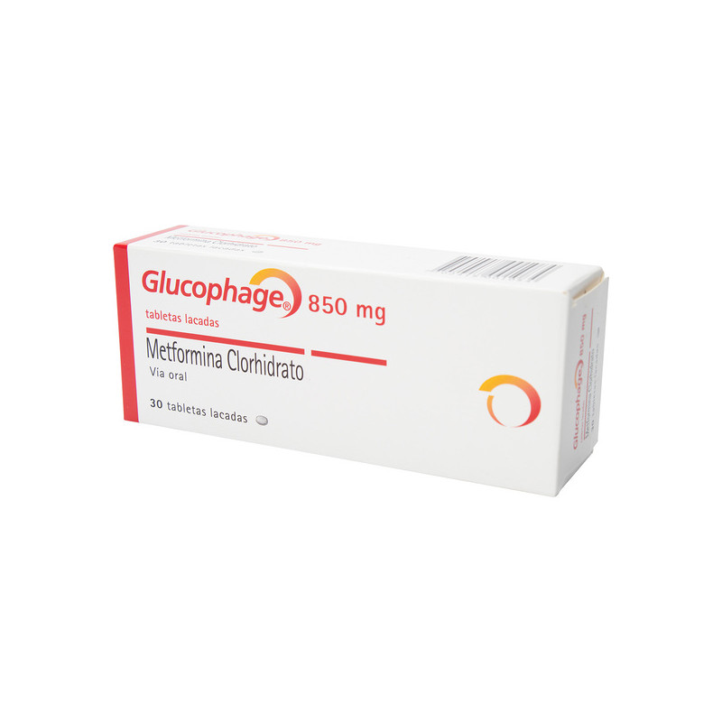 GLUCOPHAGE 850 MG 30 TABLETAS (3% )(PAE)          