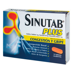 SINUTAB PLUS 12 TABLETAS