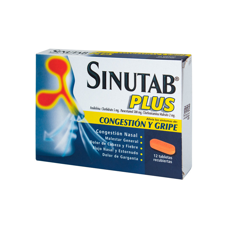 SINUTAB PLUS 12 TABLETAS