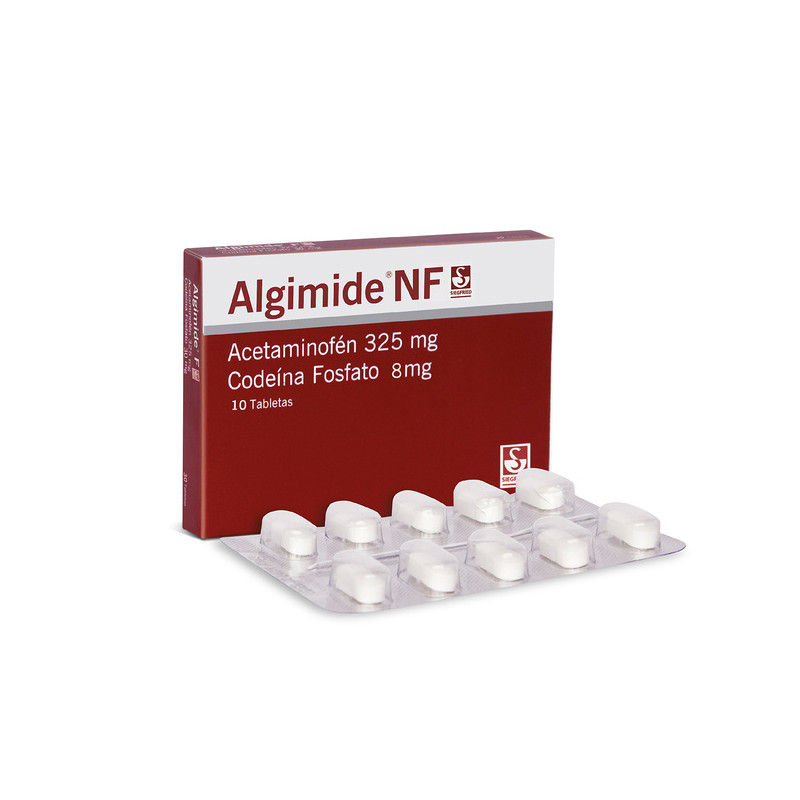 ALGIMIDE NF 325/8 MG 10 TBS ACETAM/CODE