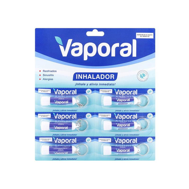 VAPORAL INHALADOR BLISTER 6 LLAVEROS