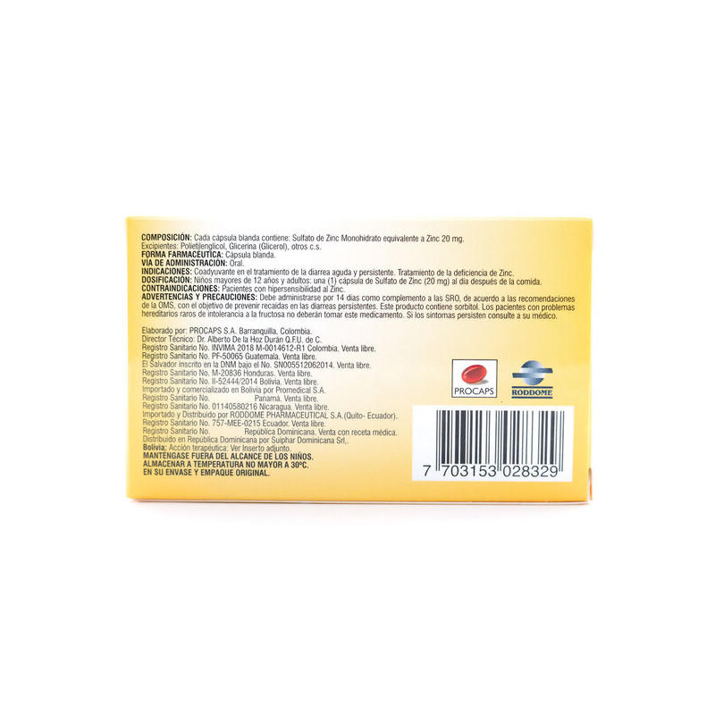 FORTZINK 20 MG 20 CBG