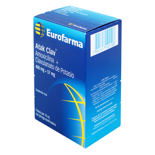 ATAK CLAV 400/57 MG FCO X 70 ML(3% )