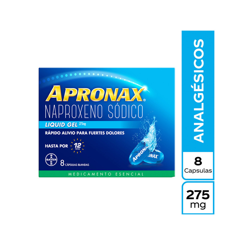 APRONAX LIQUID GEL 275 MG 8 CAPSULAS