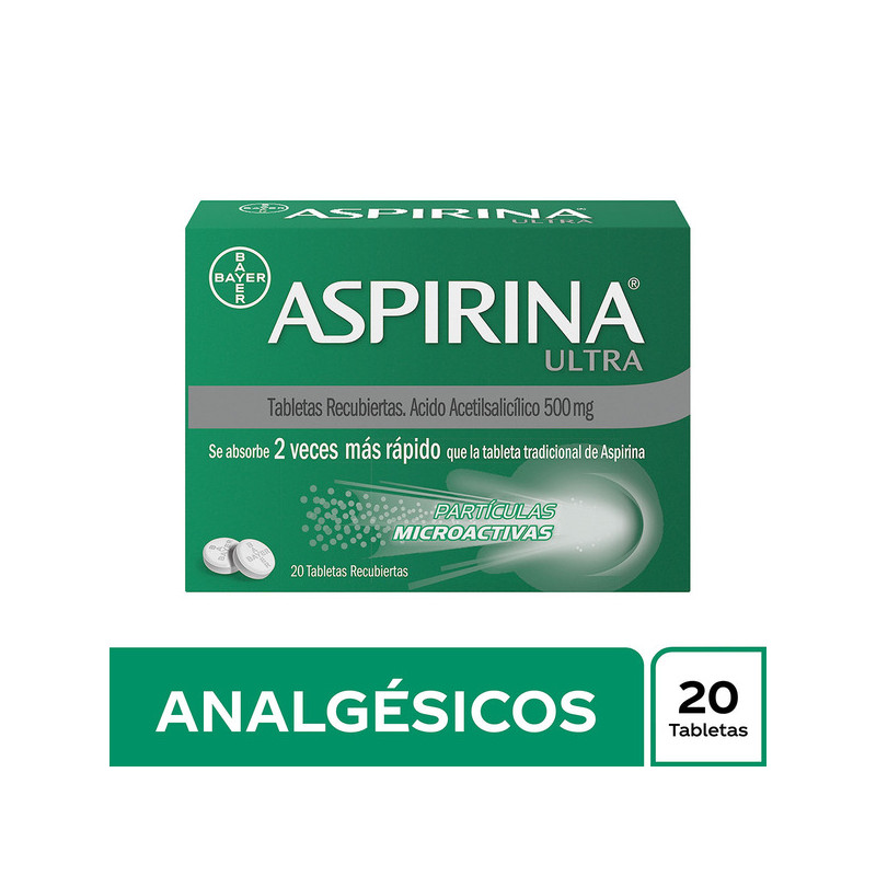 ASPIRINA ULTRA 500 MG 20 TABLETAS
