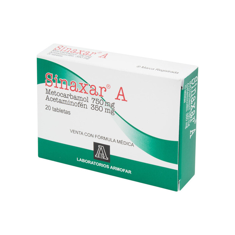 SINAXAR A 20 TABLETAS