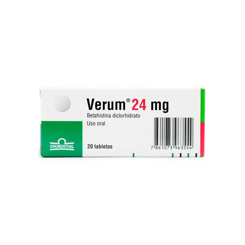 VERUM 24 MG 20 TABLETAS (A)(3%+)(PAE)