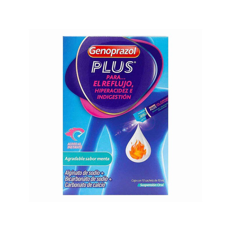GENOPRAZOL PLUS 10 SACHETS 10 ML                  