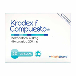 KRODEX F COMPUESTO 600 MG 20 CAPSULAS             