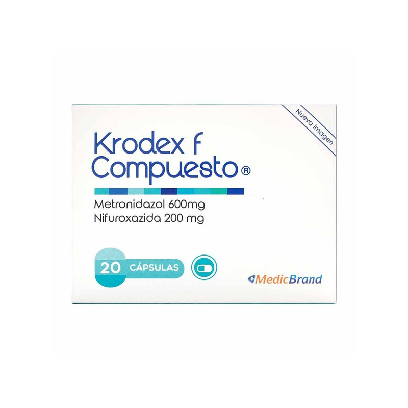 KRODEX F COMPUESTO 600 MG 20 CAPSULAS             