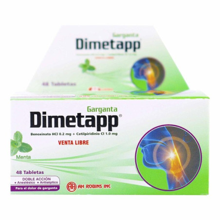 ( ) DIMETAPP GARGANTA 48 TABLETAS