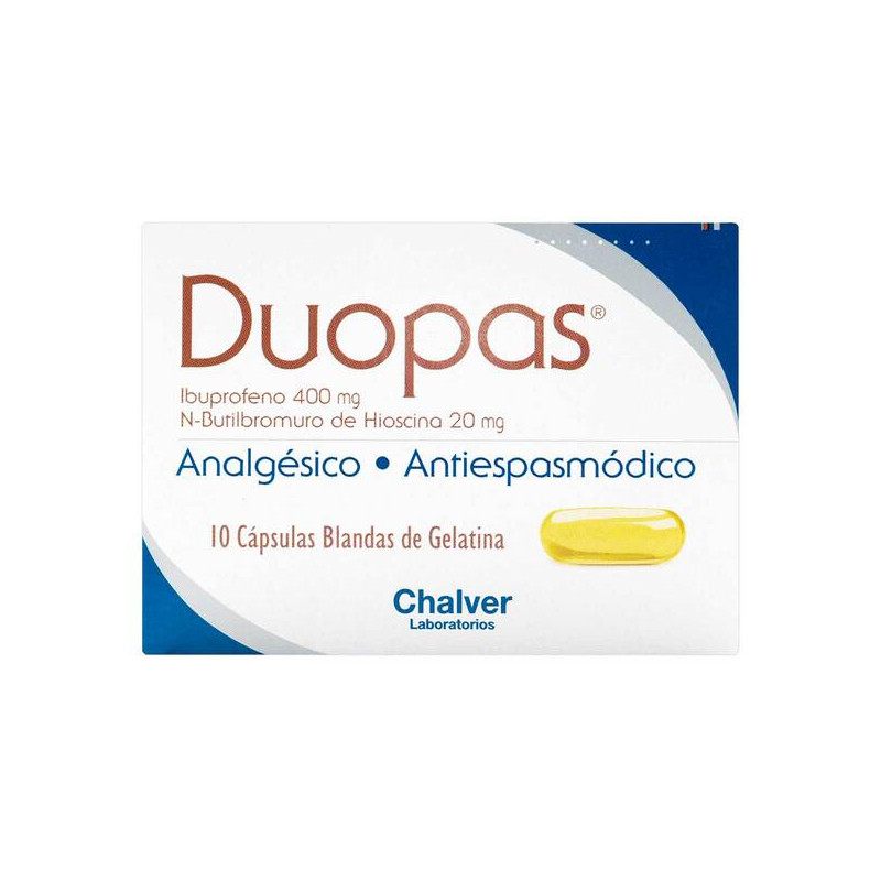 DUOPAS 400/20 MG 10 CAP BLAN.DE GELATINA